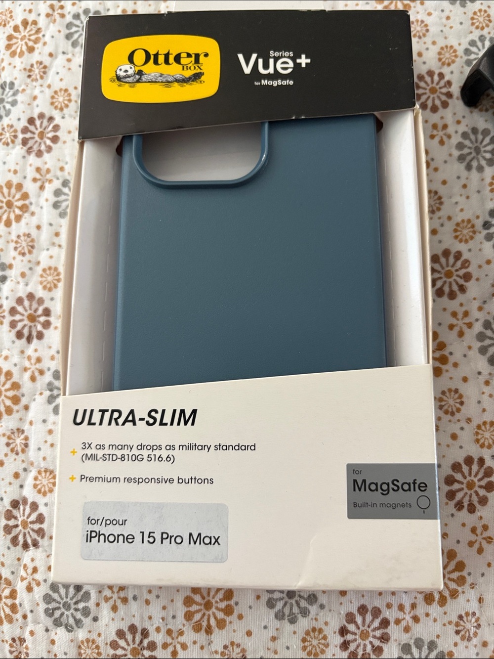 OtterBox Vue+ MagSafe Ultra-Slim Case for iPhone 15 Pro Max - Teal Blue